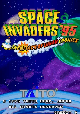 Space Invaders '95 - Attack Of The Lunar Loonies (World) screen shot title